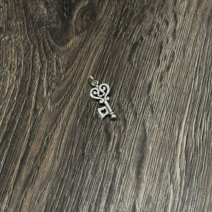 James Avery Silver Heart Key Charm
